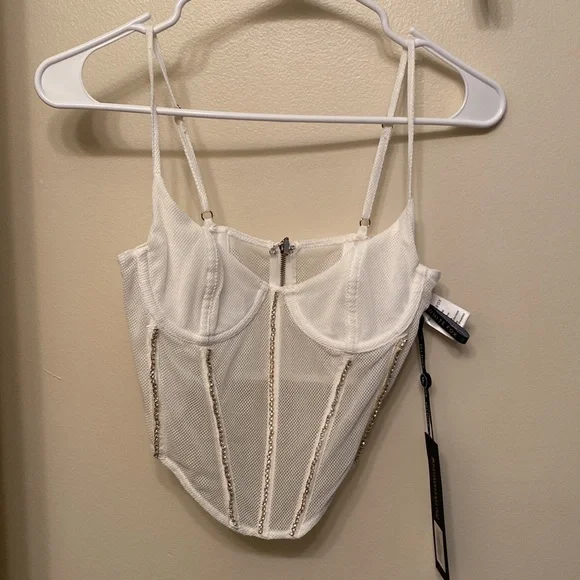 NWT White Fox Breaking Hearts Bustier Corset - Picture 2 of 7